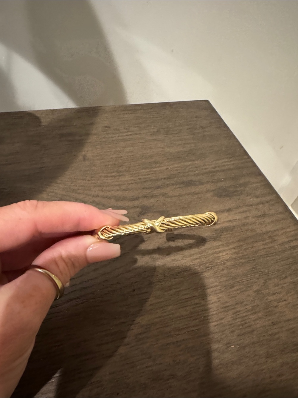 Gold-Tone Twisted Rope Knot Bracelet